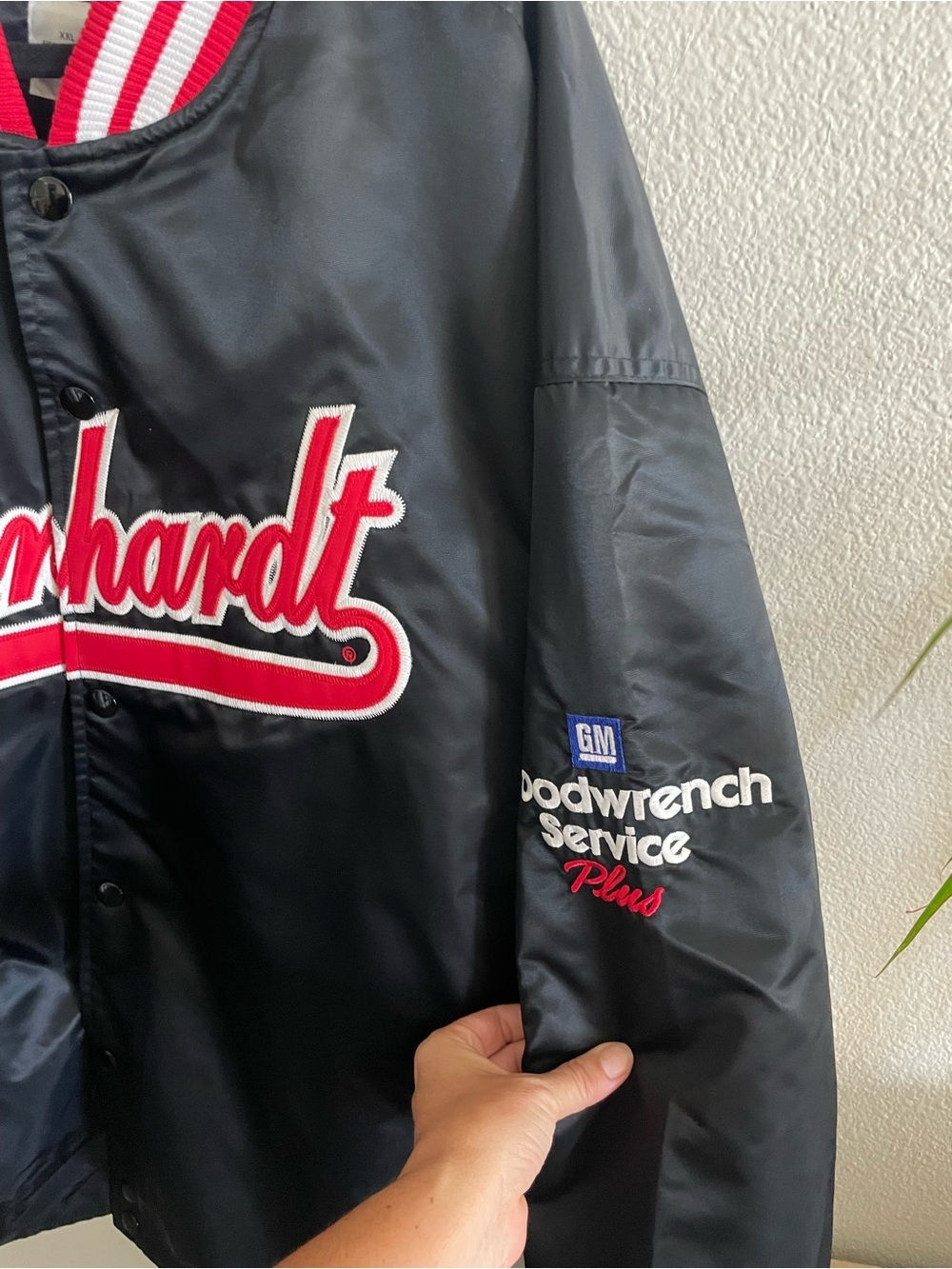 Chase Authentics Black Jacket with Red & White Ribbed Collar - Picture 4 of 8